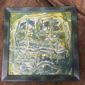 Beautiful Textured Abstract Painted On Wood By Howard Casper (1930-2021) - Picture 1 of 12