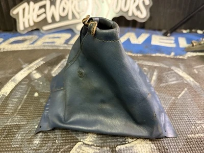 1980 Nissan Datsun 720 Truck Blue Shifter Leather Trim OEM Manual Trans  - Image 1 of 4