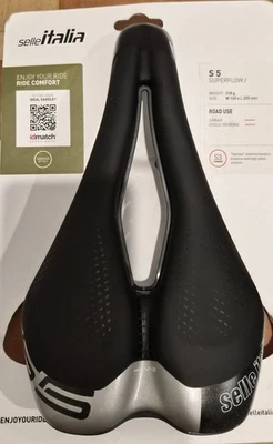 Selle Italia S5 Superflow Saddle, Black, Hi-Viz - Image 1 of 2