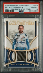 2024 National Treasures - Ricky Stenhouse Jr - Race Used Tires RUT-RSJ /10 PSA 8 - Picture 1 of 3