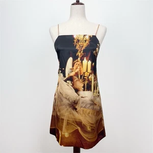 Forever 21 x Romeo & Juliet Dress Womens M Slip Dress Dark Romantic Gothic Vamp - Picture 1 of 14