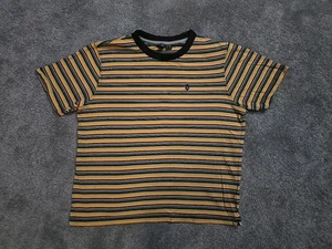 Volcom Retro Vibe Black Pink Gold Sage Stripes Short Sleeve T Shirt XL - Picture 1 of 11