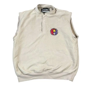 Zero Restriction Vest Celebrity Invitational M 1/4 Snap Golf Performance Tan - Picture 1 of 8