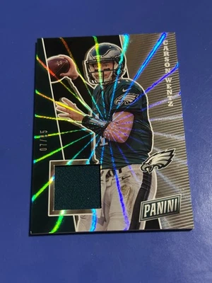 2017 Panini National Convention - Relics Carson Wentz #CW Rainbow Spokes /25 - Image 1 of 2