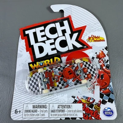 NUEVO Diapasón Tech Deck World Industries Dude Devil A Cuadros Ultra Raro *LEER Foto 1 de 2
