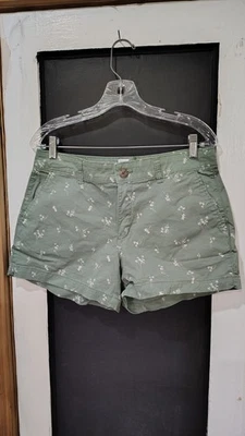 Mujer Gap Verde Floral Shorts Talla 8 Shorts 3" Entrepierna Foto 1 de 4