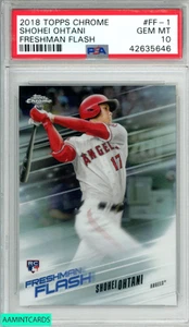 2018 Topps Chrome Freshman Flash Shohei Ohtani #ff-1 Rookie RC PSA 10 GEM MT - Imagen 1 de 3