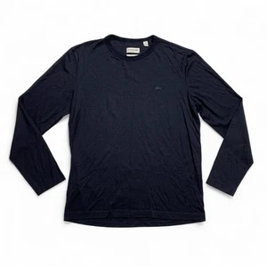 Lacoste Pullover Weste Herren 4 US M Blau Wolle V-Ausschnitt Krokodil Logo Preppy - Bild 1 von 8
