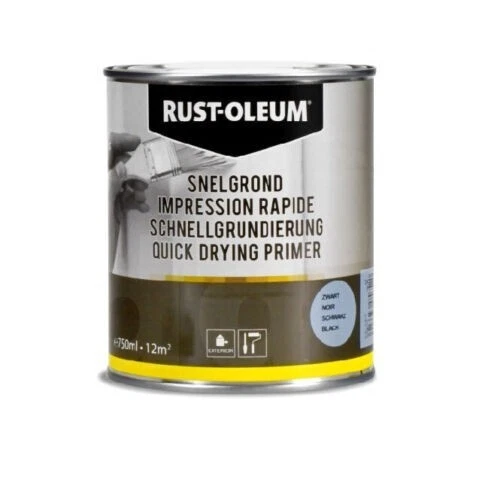 Rust-Oleum Black Quick Drying Primer 750ml - Image 1 of 1