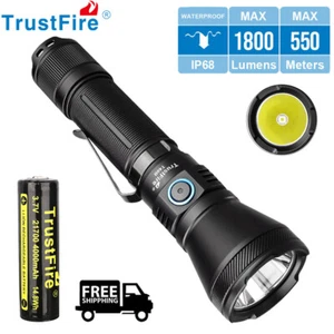Linterna táctica recargable Trustfire 1800 lúmenes 550M LED antorcha caza G - Imagen 1 de 17