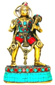 Religious Indian Brass Lord Hanuman Statue - Picture 1 of 3