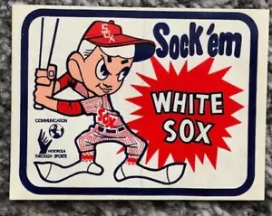White Sox Baseball Aufkleber Sticker für Quasar Motorola Vintage Original 70er MLB - Bild 1 von 4