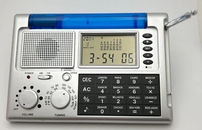 Ultronic WS-9 Multi-Function AM/FM Radio Date Time Clock Calculator Alarm - Image 1 of 4