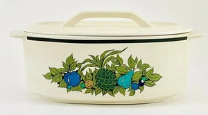 Lenox 2 1/2 QT Oval Covered Casserole and Lid Temperware Fall Bounty Mid Century - Picture 1 of 12