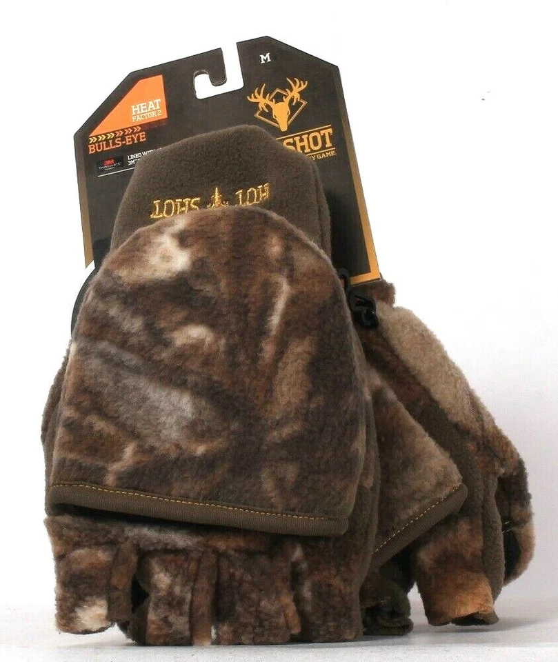 1 Pair Hot Shot RealTree Xtra Men's Medium Bulls Eye Heat Factor 2 Gloves  - Image 1 of 1