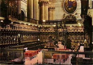 Malaga Costa del Sol Chorus Cathedral Pedro de Mena y escuela Spain Postcard - Picture 1 of 2