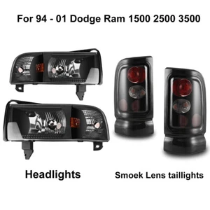 Headlights & Taillights For 94-01 Dodge Ram 1500 2500 3500 Pickup Aftermarket - Picture 1 of 7