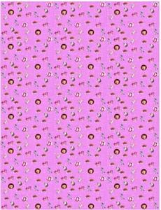 Dolls House Wallpaper Stick-on Self-Adhesive Matte Unicorns Portrait A4 1:12th - Picture 1 of 4