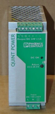 PHOENIX CONTACT QUINT-PS-100-240AC 24V DC 2.5A Cantidad disponible Foto 1 de 2