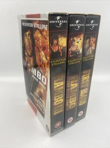 Rambo Movie Triple VHS Boxset - First Blood / Part II / Rambo III (1, 2 & 3) - Picture 1 of 8