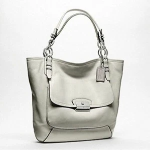 NWT COACH Kristin Pinnacle Leather Tote in Parchment F19385 - Picture 1 of 2