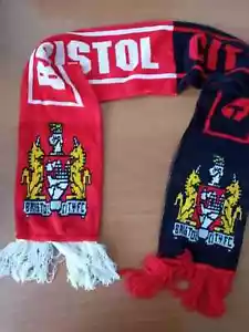 VINTAGE SOCCER FAN SCARF BRISTOL CITY ENGLAND FROM EARLY 2000 - Picture 1 of 1