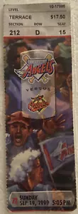 TICKET STUB MLB LA September 19, 1999 Anaheim Angels Baltimore Orioles Baseball - Picture 1 of 5