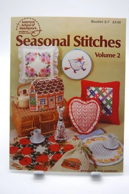Seasonal Stitches in Counted Cross Stitch ASN Booklet S-7 Vol 2 Vintage - Image 1 of 3