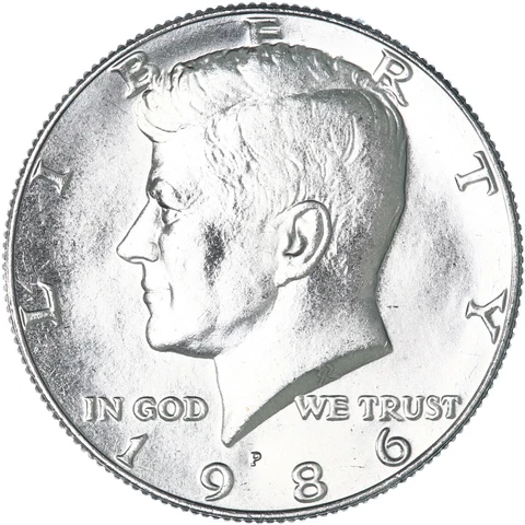 1986 P Kennedy Half Dollar CN-Clad Gem BU US Coin See Pics X540 Cover