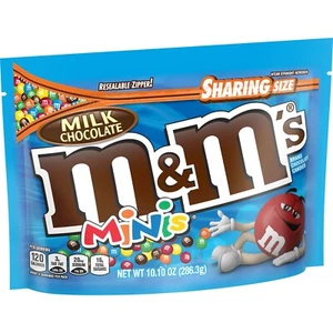 M&M'S CHOCLATE MINIS CANDY SHARING SIZE BAG - 10.10oz BAG - PACK OF 4 - Picture 1 of 2