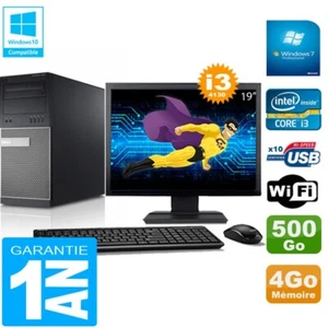 PC tour DELL 9020 Core I3-4130 RAM 4Go Disco 500 Go Wifi W7 Pantalla 19" - Imagen 1 de 1