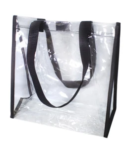 Borsa tote shopping libro trasparente trasparente concerti scuola stadio TSA rally - Foto 1 di 1