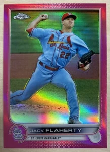 JACK FLAHERTY 2022 Topps Chrome MAGENTA REFRACTORS [025/399] #195 - CARDINALS - Picture 1 of 2