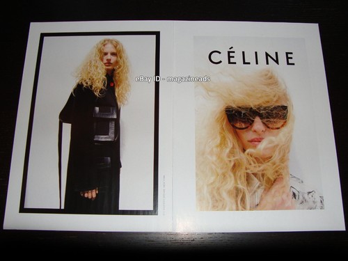 CELINE 2 pagine PRINT AD autunno 2015 FREDERIKKE SOFIE Juergen piatto BELLA BIONDA