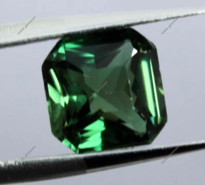 3 Ct AAA+ Flawless Natural CERTIFIED Tourmaline Square Cut Green Loose Gemstone - Image 1 of 4