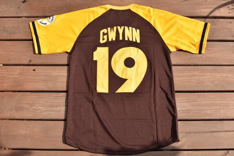New!! Tony Gwynn San Diego Padres Brown Pull-Over Baseball Jersey Adult Mens XL Cover