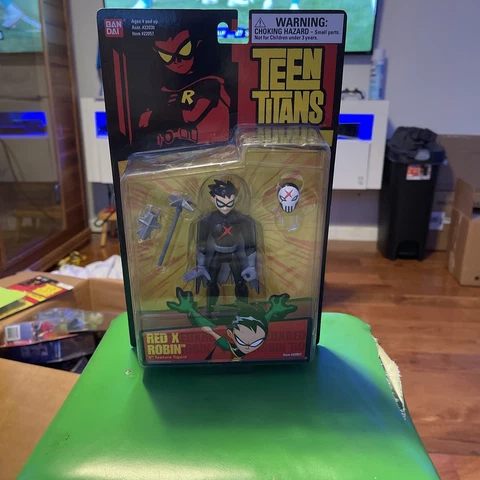 BANDAI 2005 TEEN TITANS GO RED X ROBIN FIGURE 5" DC COMICS Extremely Rare VG New Cover