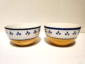 JCPenney Home Collection 2er-Set Suppenschalen 6,25" Weißgold Blau - Bild 1 von 6