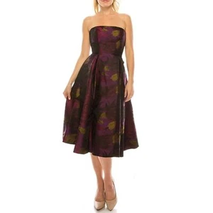 Adrianna Papell 41887910 Floral Straight Tea Length Dress MINT COLOR ONLY Sz 16 - Picture 1 of 5