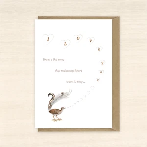 I LOVE YOU card for her him, Valentine's day card for husband or wife, love bird - Picture 1 of 7