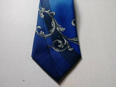 David Taylor Blue Geometric Neck Tie  - Image 1 of 4