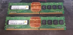 2GB 2x1GB PC2-4200 DDR2-533 INFINEON HYS64T128020HU-3.7-A Desktop RAM MEMORY KIT - Picture 1 of 3