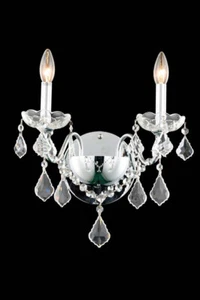Wall Sconce Light Fixture Chrome Bathroom Hallway Bedroom or Dining Room 15" - Picture 1 of 2