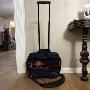 Team Red Bull Racing Puma Rolling Suitcase Bag Briefcase With Strap Team Issue - Picture 1 of 17