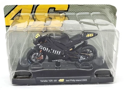 LEO 1/18 Yamaha YZR-M1 Test Philip Island 2005 Valentino Rossi Modelo Moto Foto 1 de 3