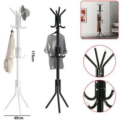 Garderobenständer Kleiderständer Kleiderstange Standgarderobe schwarz und weiß - Bild 1 von 4