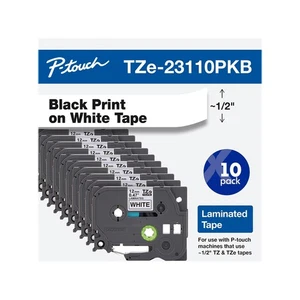 Brother P-touch TZe-231 Laminated Label Maker Tape 1/2" x 26-2/10' Black on - Picture 1 of 9