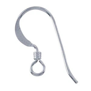 Sterling Silber Ohr Draht Französisch gehämmert mit Schlaufe und Spule 50 Stück Made in USA - Bild 1 von 7