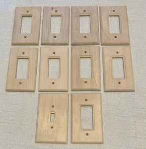 LHMC Liberty Hardware Unfinished Wood Switch Plate and Outlet Covers Lot Of 10! - Picture 1 of 4