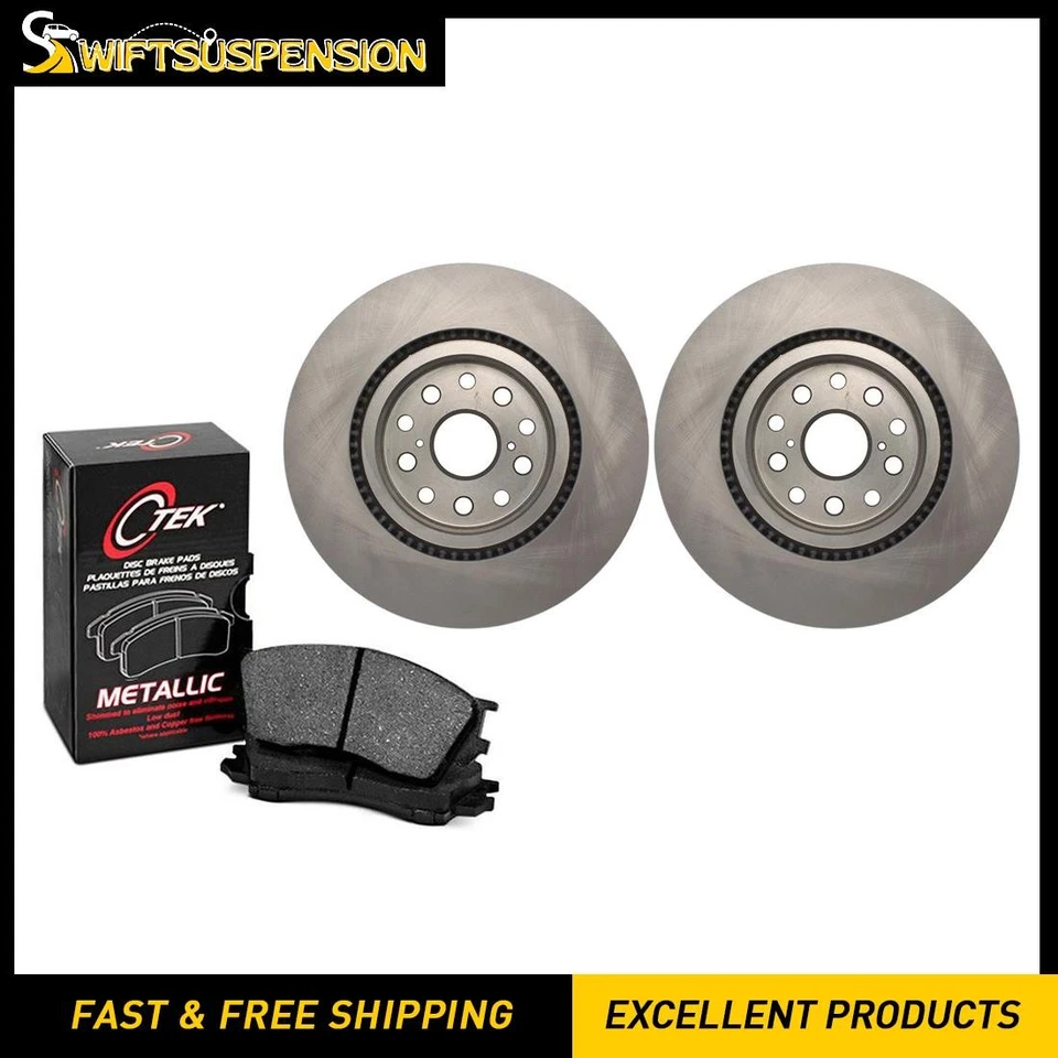 Juego de pastillas de freno de disco delanteras C-Tek rotor de freno de disco 3 piezas para Lexus LS460 2007-2017 Foto 1 de 4